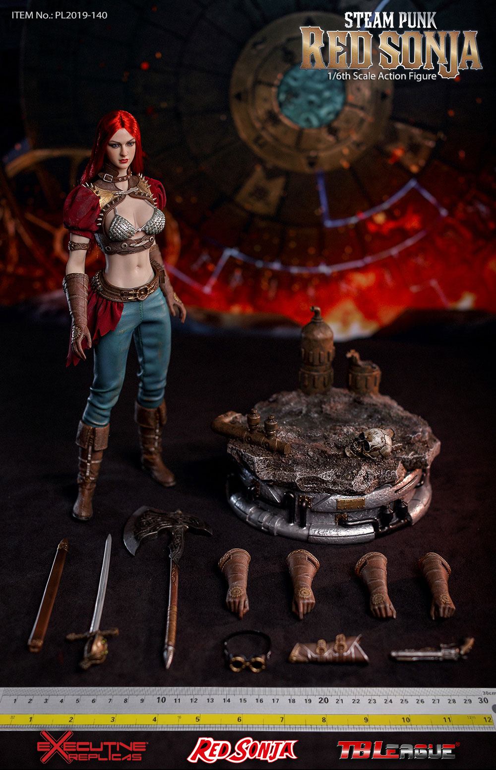 TB LEAGUE - Red Sonja Action Figure 1:6 Steampunk Red Sonja DeLuxe Ver