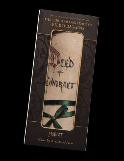 WETA COLLECTIBLES - The Hobbit Mini Replica The Burglar Contract of Bilbo Baggins